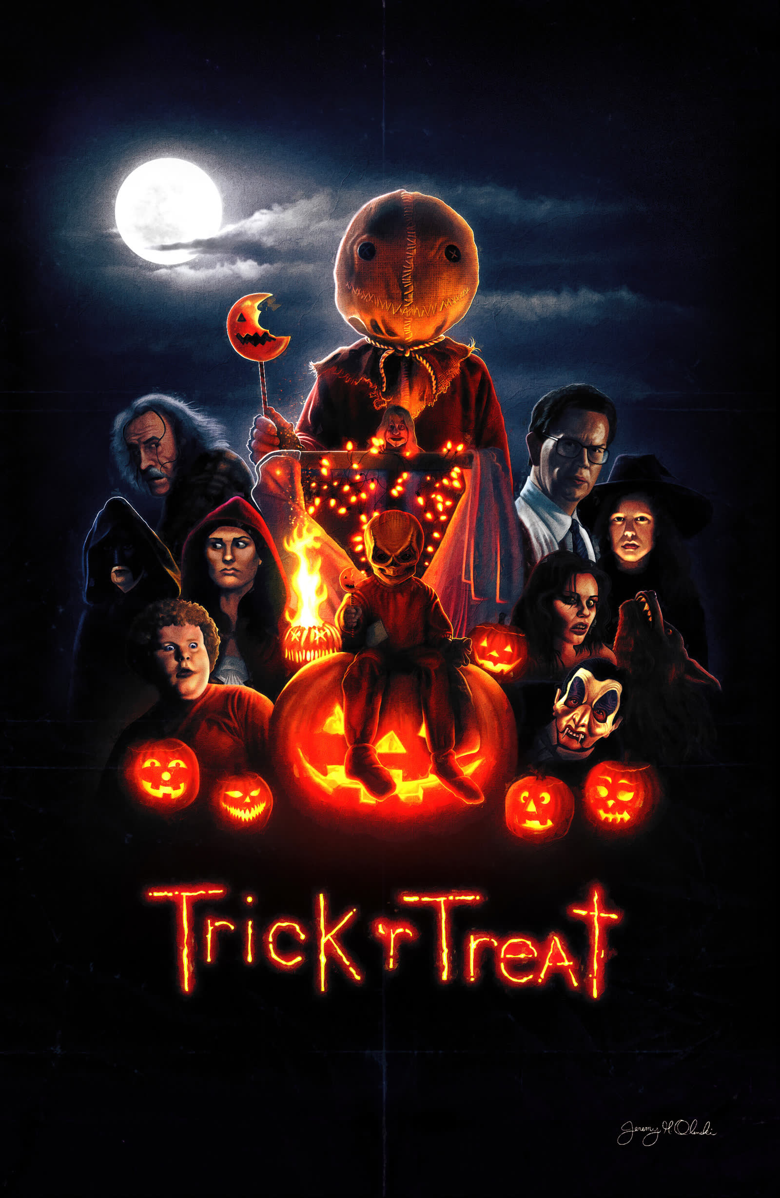 Trick r Treat poster painted by Jeremy Olenski