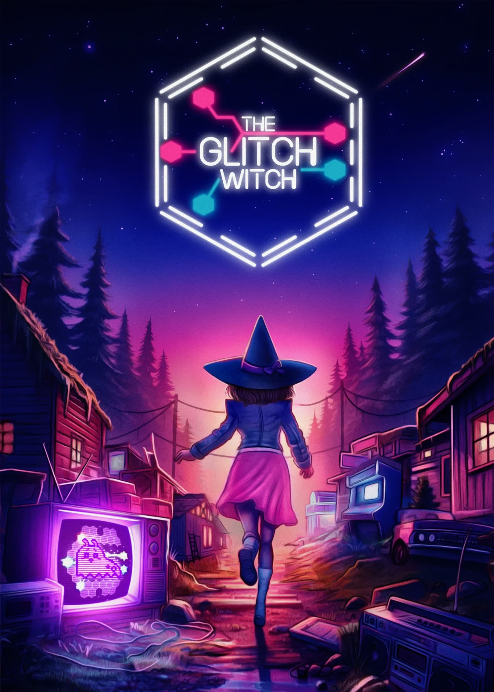 The Glitch Witch PC game cover key art by Jeremy Olenski